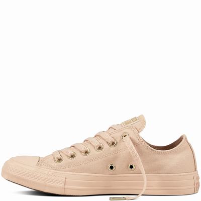 Converse Chuck Taylor All Star Mono Glam Low Tops Womens - Beige/Beige Shoes (406ITLCE)